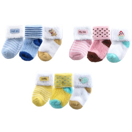 3-Pack Applique Newborn Socks