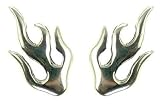 Image of Silver Gents Gothic Design Stud Earrings