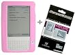 Kindle 2 Pink Silicone Cover Sleeve and Kindle 2 Anti-Scratch Screen Protector