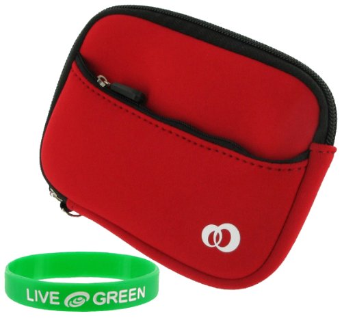 Neoprene Sleeve (Spicy Red) Case for Seagate FreeAgent Go 250 GB USB 2.0 Drive ST902503FKA2E1-RK Champagne Gold