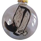 ArtisanStreet's Black & White Cowboy Boot Ornament. Hand Painted Glass Ball. Complete With Spur. For Christmas Tree Or Stocking Stuffer. Made To Order & Signed By Artisan.