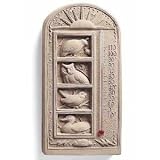 decorative outside thermometers-Cast Stone Wild Bird Thermometer