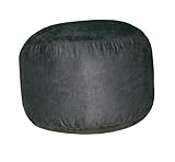 Black Bigfoot Footstool Urban Suede By Elite Furniture