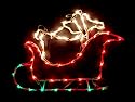 18" Lighted Santa Sleigh Christmas Window Silhouette Decoration