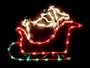 18" Lighted Santa Sleigh Christmas Window Silhouette Decoration