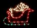 18" Lighted Santa Sleigh Christmas Window Silhouette Decoration