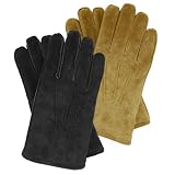 Isotoner Men's Sherpa Lined Suede Gloves