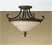 Drawing Room 17” Diameter Semi-Flushmount Ceiling Fixture