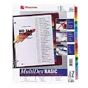 Wilson Jones Multidex Index, Assorted Color, 26-Tab, A-Z, 8.5 x 11 Inches, 26 per Set (90203)