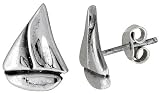 Small Sterling Silver Sailboat Stud Earrings