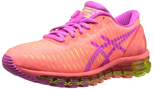 ASICS Women's Gel Quantum 360 Running Shoe, Flash Coral/Pink Glow/Flash Yellow, 9 M US