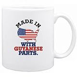 New  Made In U.S.A. , ... With Guyanese Parts  Guyana Mug Country