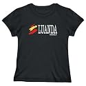 T-SHIRT WOMAN BLACK " LUANDA BRUSH " ANGOLA