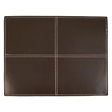 Stitched Faux Leather Placemat - Brown