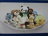 Plush Animal and Doll Hammock Pet Net Organizer - White Net and Trim