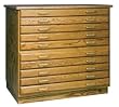 Alvin 2436-CNO Cap-5-drawer Flat File Nat Oak