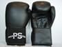16oz Leather Boxing Gloves All Black Leather Boxing Gloves