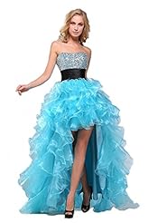 Organza Sweetheart Cocktail  Lace Beaded Prom Dress  With Ruffles