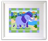 Wild Animals Framed Print by Olive Kids (ELEPHANT)