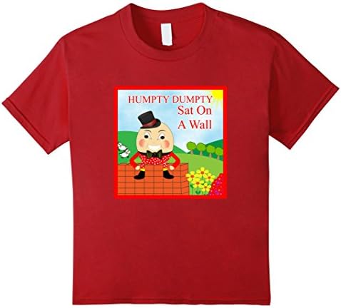 Kids Humpty Dumpty Sat On A Wall  Kids Cute Nursery Rhyme  Tees 4 Cranberry
