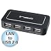 ineo I-NC04, Network USB Hub, Printer Server, Sharing data via LAN,USB X4 ports, (Hou...