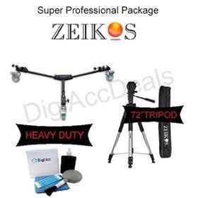 72 Profesional Tripod and Heavy Duty Dolly FORKonica Minolta DiMAGE Z20 A200 PLUS FREE... by Zeikos