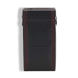 Friedrich Coffret &agrave; Bijoux Homme en Tissue, acier, ecocuire Noir et Rouge, forme Rectangle, le poids 3000 grammes