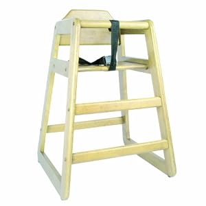 Thunder Group Wooden High Chair, Natural