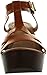 Top Moda Womens Pony-9 T-Strap Faux Wooden Platform Chunky Heel Sandals