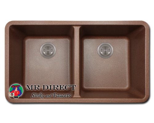 Brown Granite/Quartz Composite Undermount Kitchen Sink