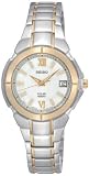 Seiko Women's SUT022 Two Tone Stainless Steel Analog with Silver Dial Watch