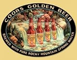 COORS BEER ROCKY MOUNTAIN WATERFALL