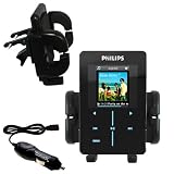 Philips GoGear HDD1830/17 Car Vent Holder with Car Charger - Uses Gomadic TipExchange