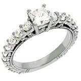 14k White 2.04 Ct Diamond Engagement Ring - Size 7.0