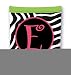 Koozie Pink Zebra Monogram E