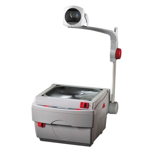 Apollo 3000 Lumen Closed Head Overhead Projector with Marker, 15 x 14 x 27 Inches (V3002M)