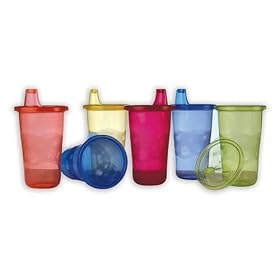 Nuby Wash or Toss Cups with Lids (10 oz.) 6-pack BPA FREE