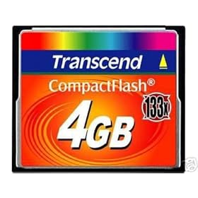 【クリックで詳細表示】Transcend 4GB CF CARD (133X、 TYPE I ) TS4GCF133