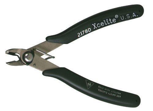 Xcelite 2178D Diagonal Heavy-Duty Shearcutter, Diagonal, Flush Jaw, 5-5/8 Length, Static-Dissapative Black Grip