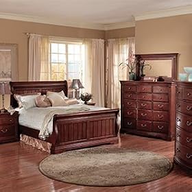 Greensboro 6-pc Cal King Bedroom Set Bed, 2 Nightstands, Dresser, Mirror and Chest by Costco