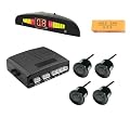 Wireless Black 4 rear car parking reverse reversing sensor buzzer LED