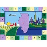 Discover Illinois Rectangle Carpet - 8'4