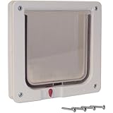 Ideal Pet Products 6.25-by-6.25-Inch Lockable Cat Flap with Telescoping Frame