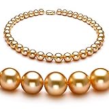 Gold 10-13mm AAA+ South Sea Pearl Necklace 18 inch