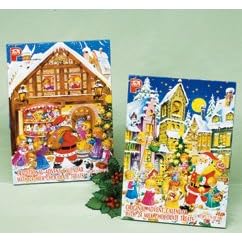 Pea Traditional Advent Calendar with 24 Milk Chocolate Treats 50g