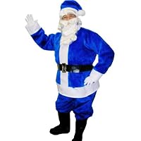 Blue Santa Claus Suit Adult Large Costume Large