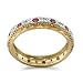 9ct Yellow Gold Ladies Eternity Ring Set with Ruby and 4Points of Diamond