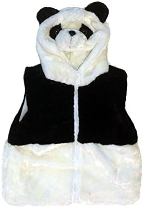 Fashion Animal Vest Hoodie for Kids - Dress Up Costume - Pretend Play (Large, Panda)