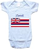HAWAII FLAG - Flag-Series - White, Blue or Pink Onesie / Baby T-shirt