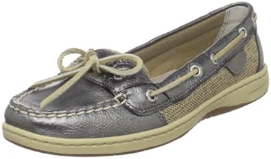silver sperry boat shoes
